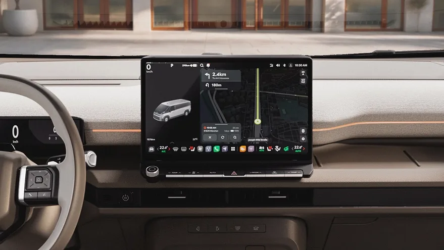 Pleos Connect touchscreen in de Kia PV7